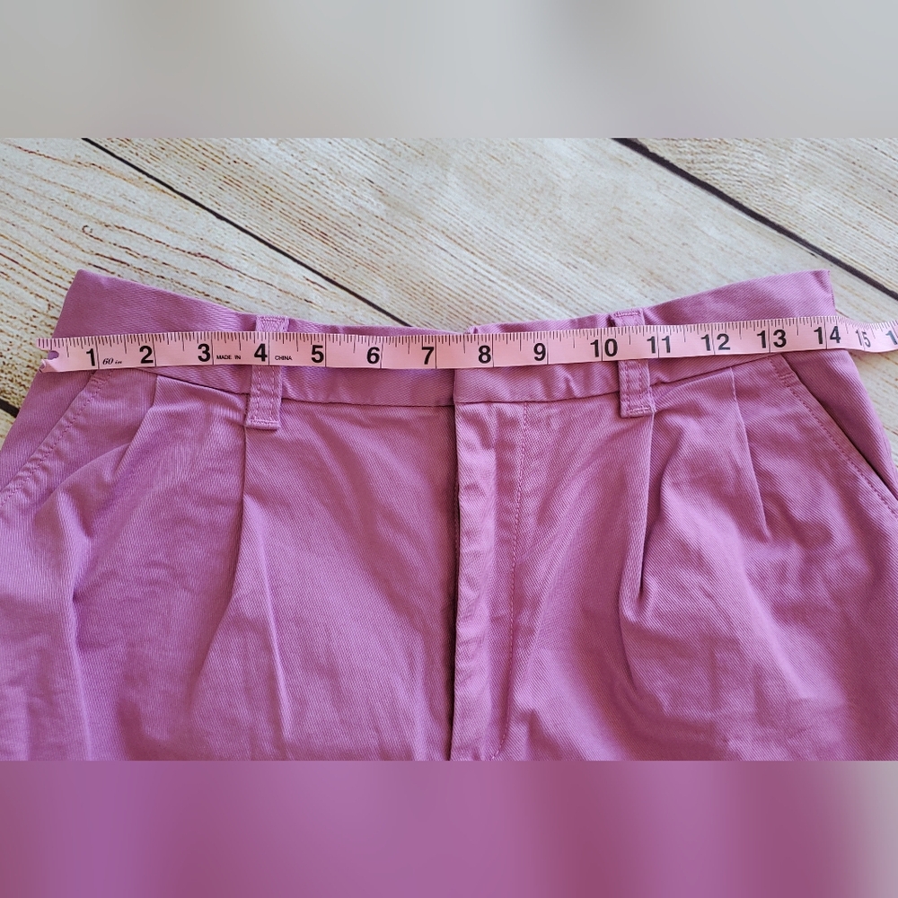 Gap high rise pleated khaki shorts pink size 6 for women - Picture 4 of 11
